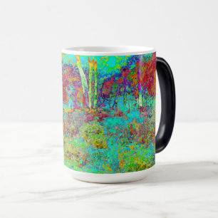 Psychedelischer Herbst Gold und Aqua Garden Landsc Verwandlungstasse