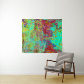 Psychedelischer Herbst Gold und Aqua Garden Landsc Wandteppich (Beispiel (Horizontal))