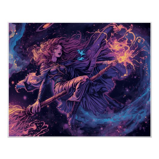 Psychedelischer Hexen-Glossy-Poster Poster (Vorderseite)