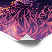 Psychedelischer Hexen-Glossy-Poster Poster (Ecke)