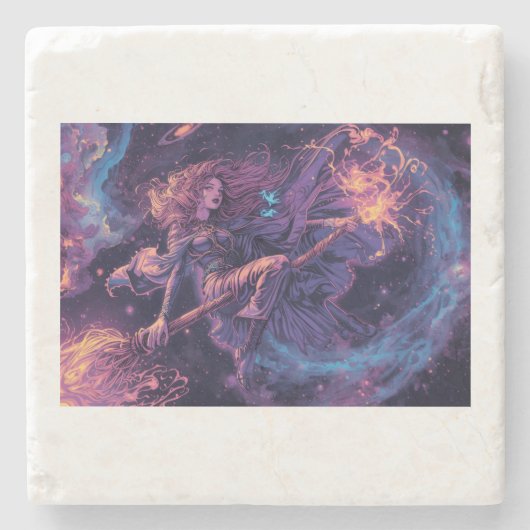 psychedelischer Hexenuntersetzer Steinuntersetzer (Vorderseite)