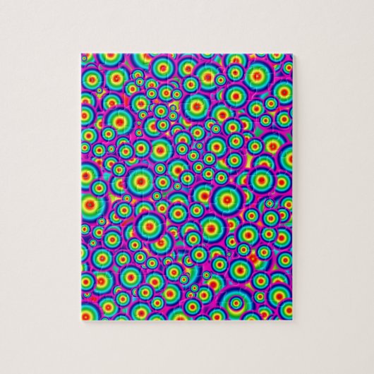 Psychedelischer Hippie 60er Jahre Druck Puzzle (Vertikal)