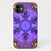 Psychedelischer Hippie Lila und gelb Case-Mate iPhone Hülle (Rückseite)