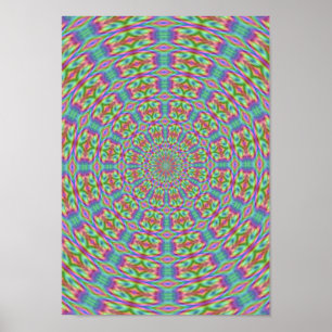 Psychedelischer Hippie-Retro Plakat