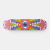 Psychedelischer Hippie-Stil Großauge Skateboard (Horizontal)