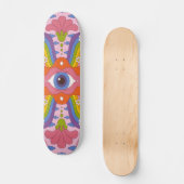 Psychedelischer Hippie-Stil Großauge Skateboard (Vorderseite)