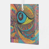 Psychedelischer Horror Vacui Art Pattern der 1960e Ornament Aus Glas (Vorderseite links)