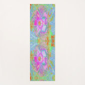 Psychedelischer Hot Pink und Ultra-Violet-Hibisken Yogamatte (Vorderseite)