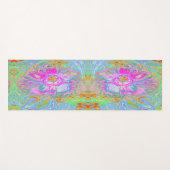 Psychedelischer Hot Pink und Ultra-Violet-Hibisken Yogamatte (Vorderseite (Horizontal))