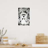 Psychedelischer Hund Poster (Küche)