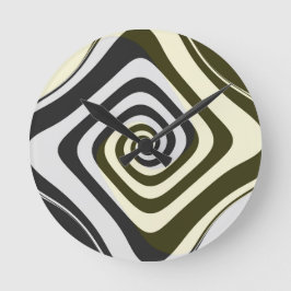 Psychedelischer Hypnotic Swirl Runde Wanduhr