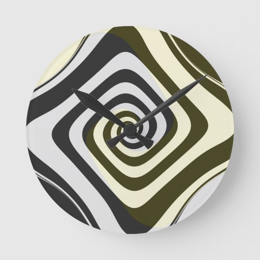 Psychedelischer Hypnotic Swirl Runde Wanduhr (Vorderseite)