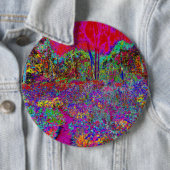 Psychedelischer impressionistischer Garten Landsch Button (Beispiel)