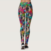 Psychedelischer Jack Russell Ladys Leggings (Rückseite)