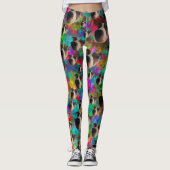 Psychedelischer Jack Russell Ladys Leggings (Vorderseite)
