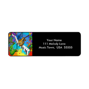 Psychedelischer Jazz-Musik-Aufkleber