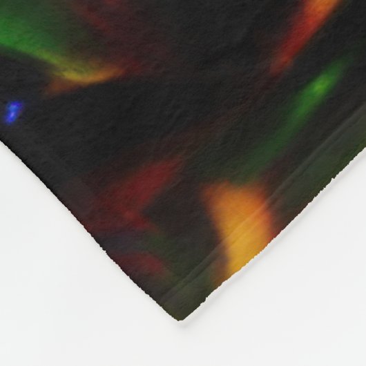 Psychedelischer Kaninchendrache in Neon Fantasy Fleecedecke (Ecke)