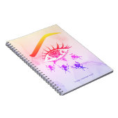 Psychedelischer, komischer Hippie-Horror Notizblock (Rechte Seite)