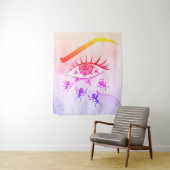 Psychedelischer, komischer Hippie-Horror Wandteppich (Beispiel)
