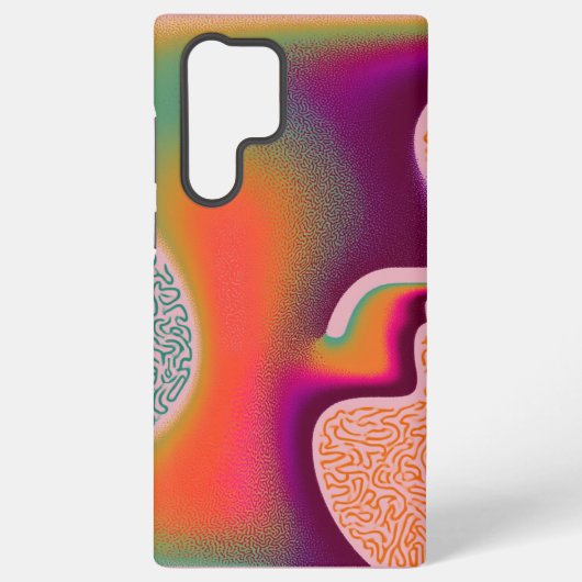 Psychedelischer körniger Gradient-Aura-Fluid-MazeP Samsung Galaxy Hülle (Rückseite)