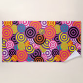 psychedelischer Kreise Strandtuch (Vorderseite)