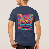 Psychedelischer Kürbislaterne Sofa T - Shirt (Rückseite)