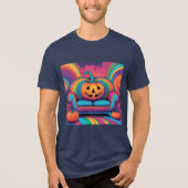Psychedelischer Kürbislaterne Sofa T - Shirt (Vorderseite)