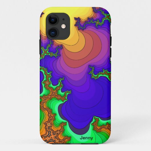 Psychedelischer Lava-Fluss-Fraktal iPhone Fall Case-Mate iPhone Hülle (Rückseite)