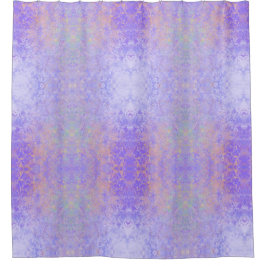 Psychedelischer Lavender Lila Neon Pastel Abstrakt Duschvorhang