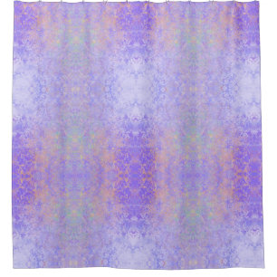 Psychedelischer Lavender Lila Neon Pastel Abstrakt Duschvorhang