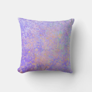 Psychedelischer Lavender Lila Neon Pastel Abstrakt Kissen