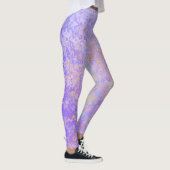 Psychedelischer Lavender Lila Neon Pastel Abstrakt Leggings (Rechts)