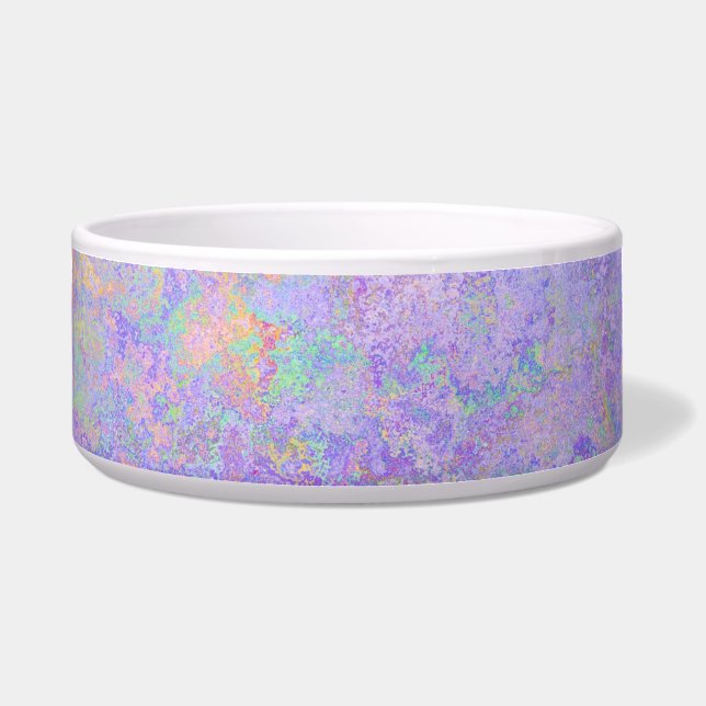 Psychedelischer Lavender Lila Neon Pastel Abstrakt Napf (Vorderseite)