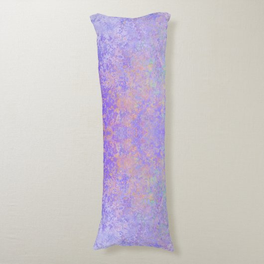 Psychedelischer Lavender Lila Neon Pastel Abstrakt Seitenschläferkissen (Vorderseite Vertikal)