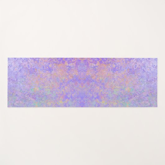 Psychedelischer Lavender Lila Neon Pastel Abstrakt Yogamatte (Vorderseite (Horizontal))