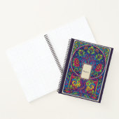 Psychedelischer Lebensbaum Neon-Mandala-Tagebuch Notizblock (Innenseite)