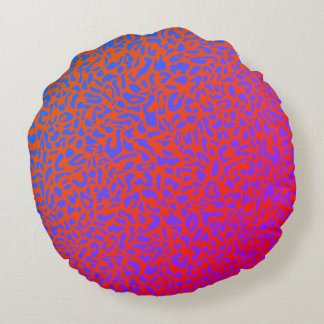Psychedelischer Leopard Rundes Kissen