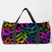 Psychedelischer Leopardenprint Duffle Bag (Vorderseite)