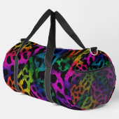 Psychedelischer Leopardenprint Duffle Bag (Rechte Ecke)