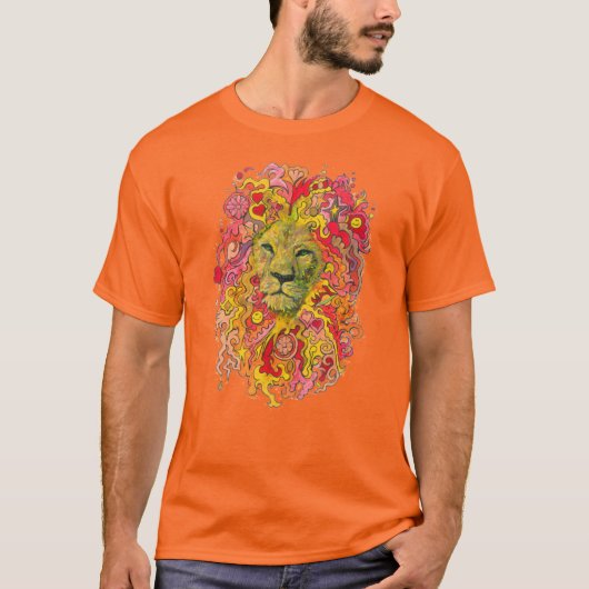 Psychedelischer Löwe T-Shirt (Vorderseite)