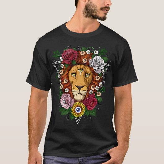 Psychedelischer Löwe T-Shirt (Vorderseite)