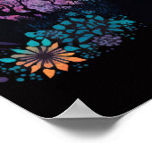 Psychedelischer Mandala-Wald-Poster | Trippy 4 Poster (Ecke)