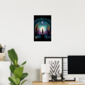 Psychedelischer Mandala-Wald-Poster | Trippy 4 Poster (Heimbüro)