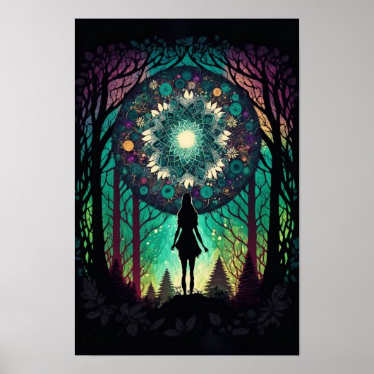 Psychedelischer Mandala-Waldposter | Trippy 1 Poster (Vorne)