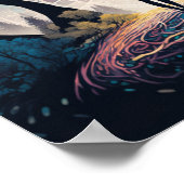 Psychedelischer Mandala-Waldposter | Trippy 3 Poster (Ecke)
