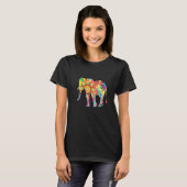 Psychedelischer Mehrfarbenelephant T-Shirt (Vorne ganz)