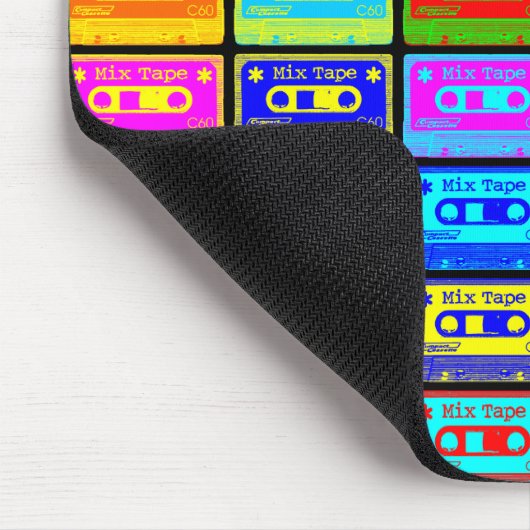 Psychedelischer Mix-Tape-Pop Mousepad (Ecke)