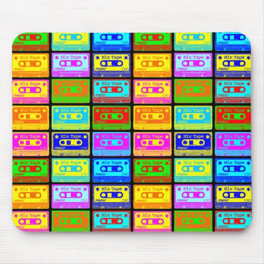 Psychedelischer Mix-Tape-Pop Mousepad (Vorne)