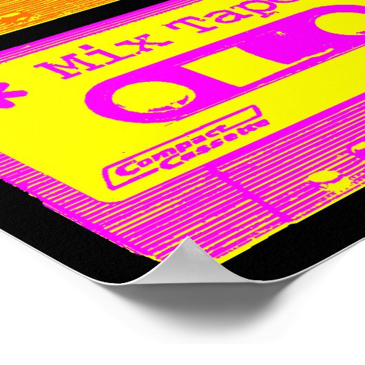 Psychedelischer Mix-Tape-Pop Poster (Ecke)