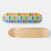 Psychedelischer Mix-Tape-Pop Skateboard (Horizontal)